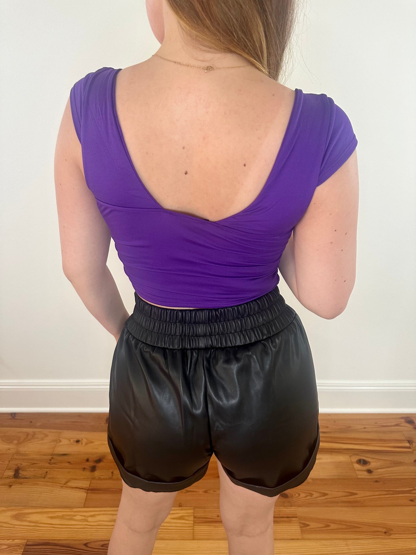 Purple Cap Sleeve Top